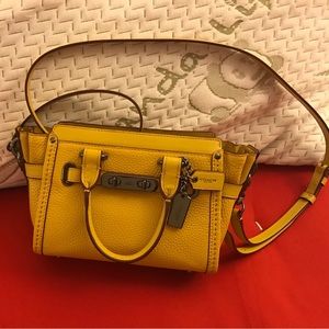 Very cute bright yellow coach crossbody bag